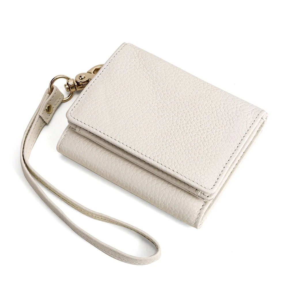 

Genuine Cow Leather Mini Square Hasp Coins Bag Lady Purse Handy Portable Girls Charming Small Palms Wallet Wrist Strap Handbag