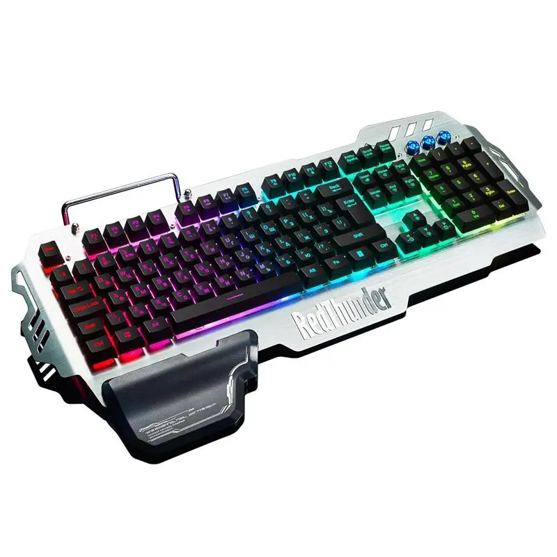 

2022 RedThunder K900 RGB Wired Gaming Keyboard 25 Keys Anti-Ghosting Mechanical Feel Ergonomics for PC Russian Spanish French