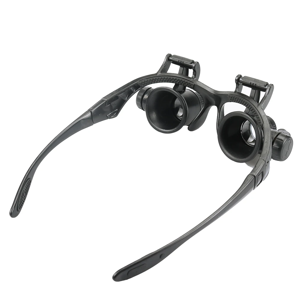 

Увеличительные очки 10X 15X 20X 25X, увеличительные очки для ремонта ювелирных изделий и часов с 2 светодиодный ными лампами, микроскоп