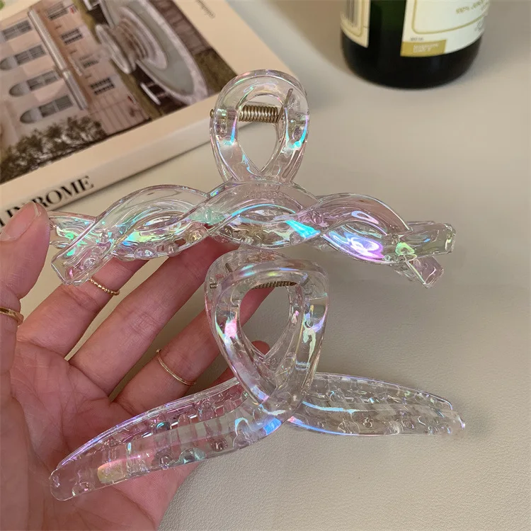 

Colorful Transparent Large-sized Catch Clip Female Shark Clip Hair Quantity Temperament Joker Headdress Catch Girls