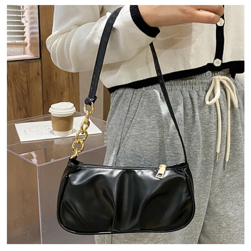 

Women bag handbag shoulder bag solid color Designer Leather Hand Bags for Women Fashion new hand bill of lading underarm bag