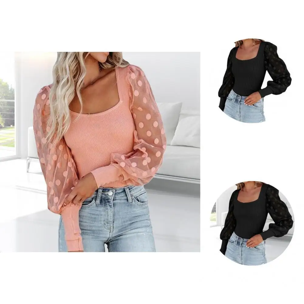 

Women Pullover Flexible Pullover Top Elegant Long Sleeve Women T-shirt Top