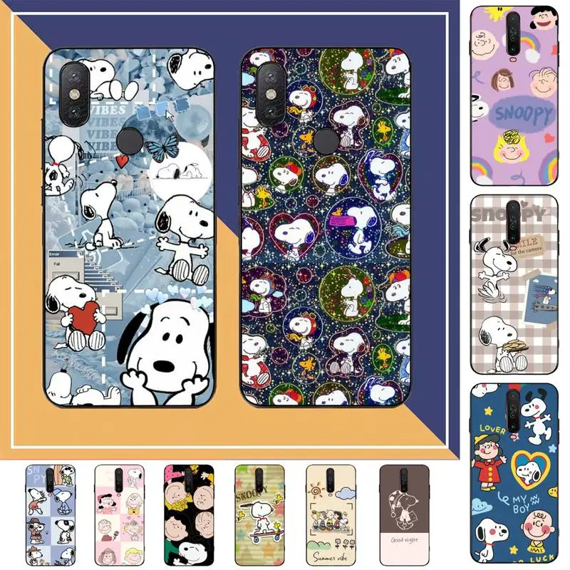 

Cute Snoopy Dog Phone Case for Redmi Note 8 7 9 4 6 pro max T X 5A 3 10 lite pro