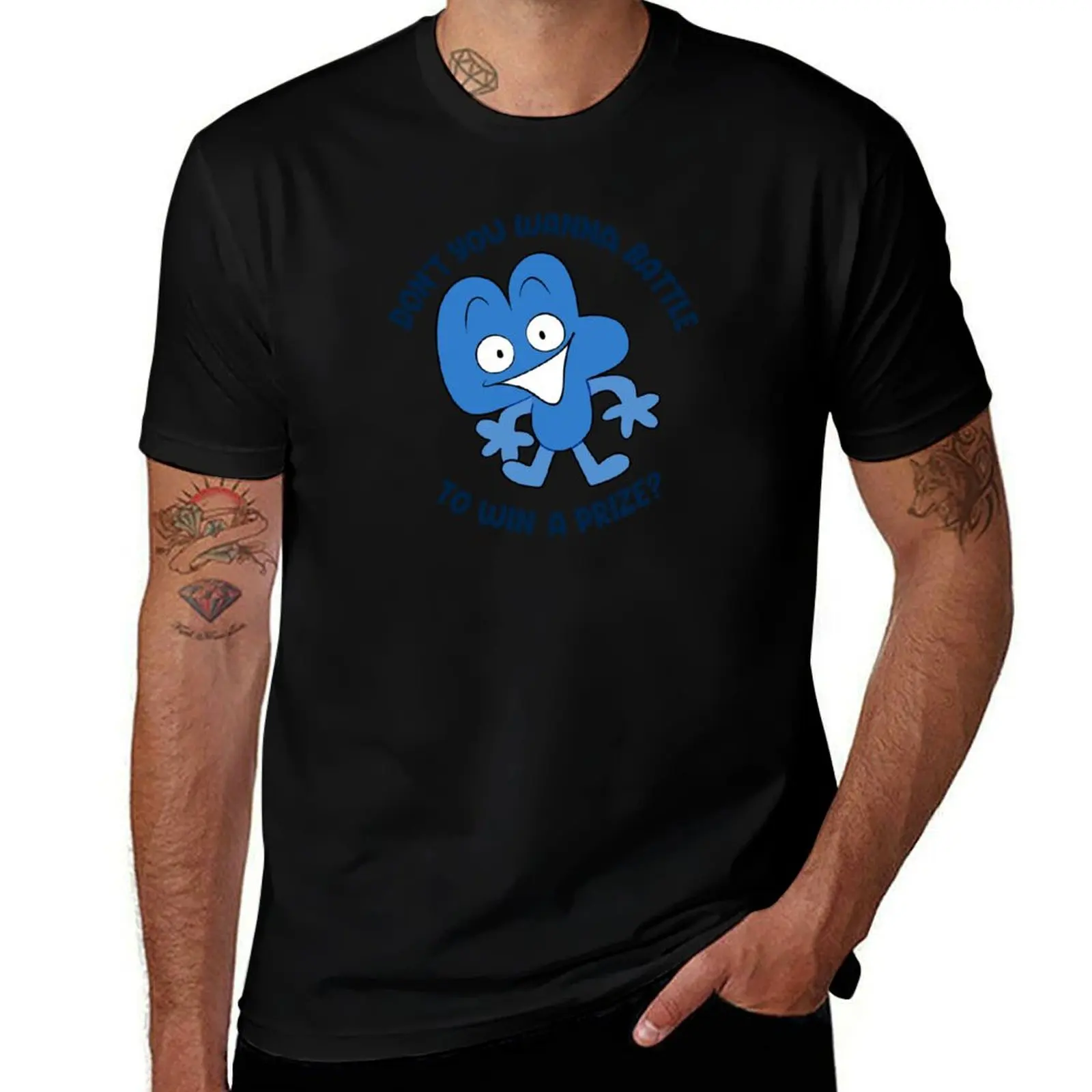 Фото Футболка BFDI Four Catchphrase, милые топы, фигурки аниме, большие размеры, мужские футболки с рисунком аниме №1