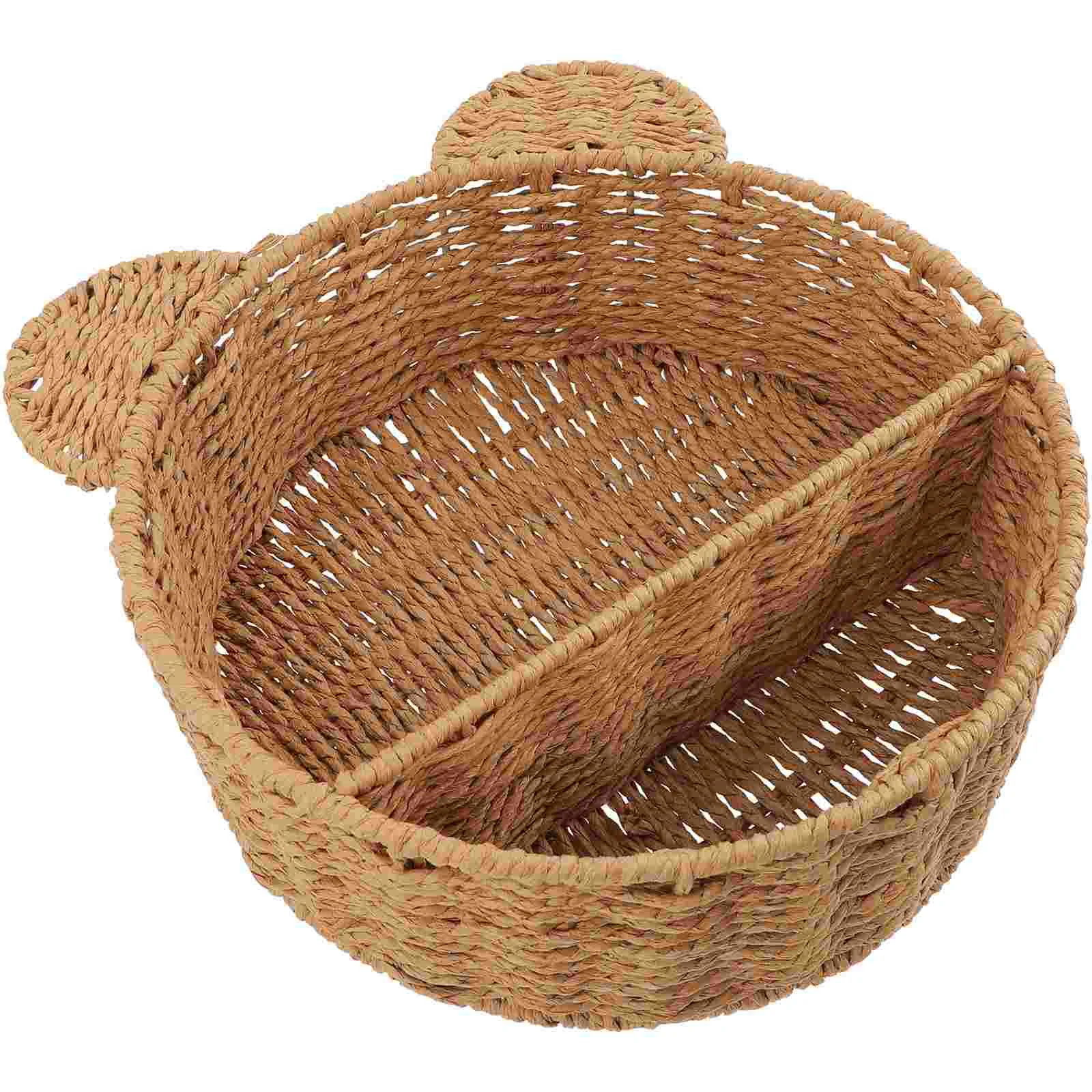 

Wall Hanging Shelf Bathroom Floating Woven Organizer Storage Basket Rack Flower