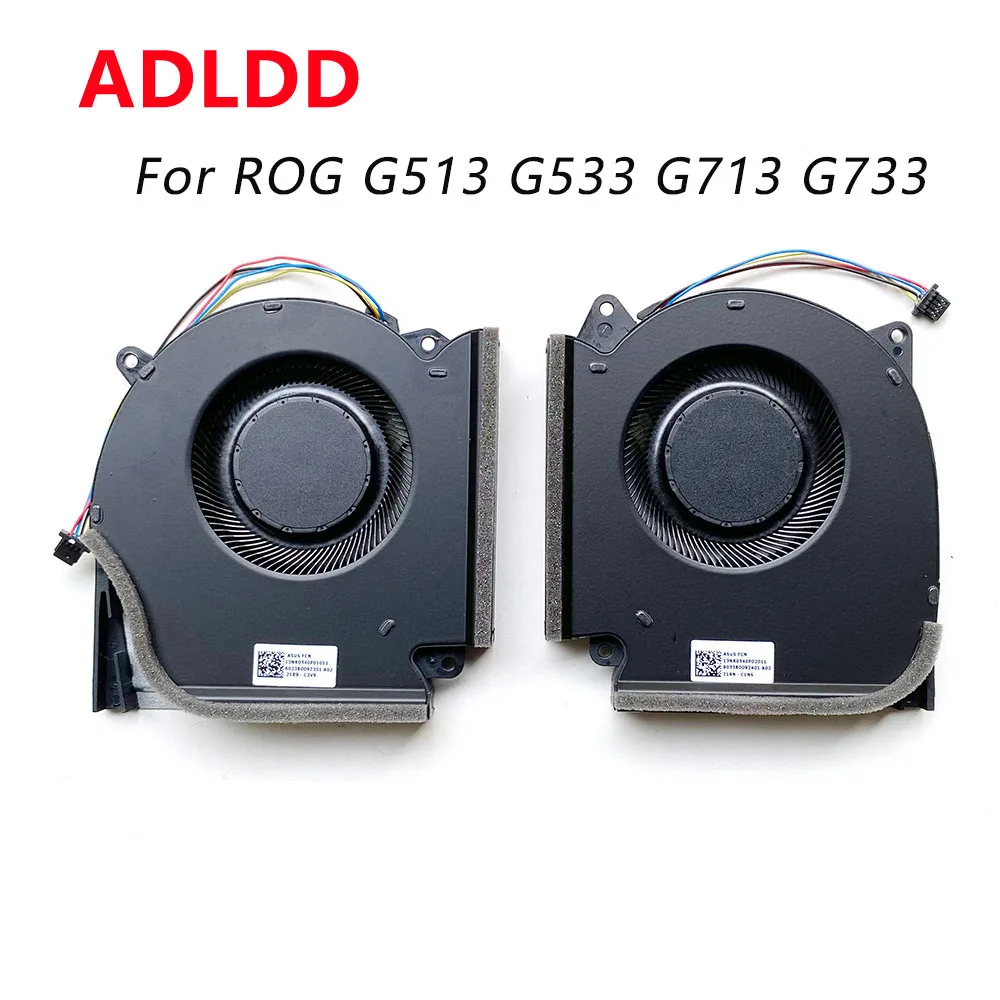 

Laptop CPU GPU Cooling Fan Cooler 13NR0540P01011 for ASUS ROG Strix G15 G513 G533 G17 G713 G733 G513QR G533Q G713QR G733QS