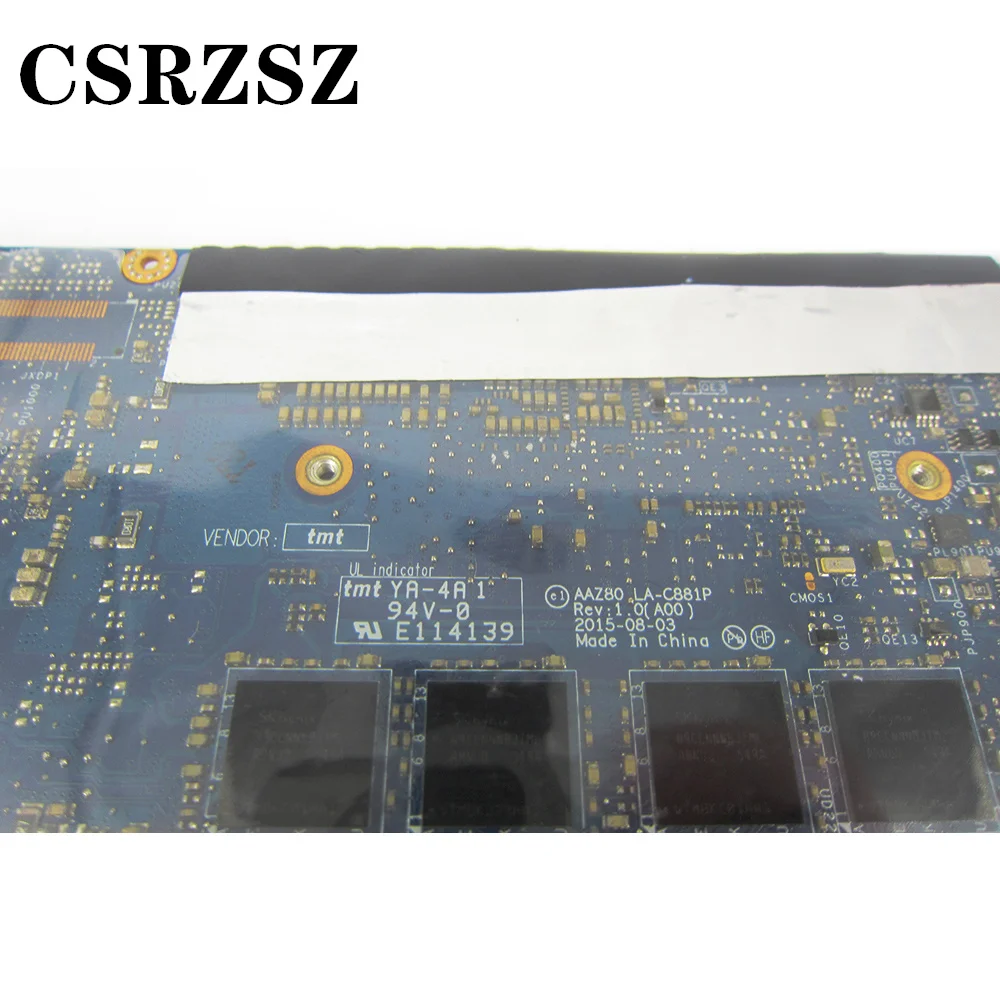 Материнская плата AAZ80 LA-C881P 076F9T 76F9T для Dell XPS 13 9350 материнская ноутбука с