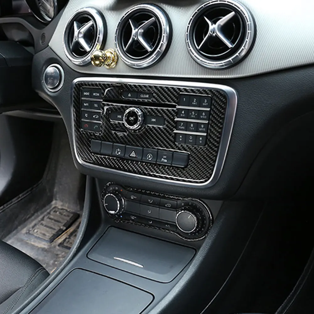Наклейка из углеродного волокна автомобильный компакт-диск панель управления