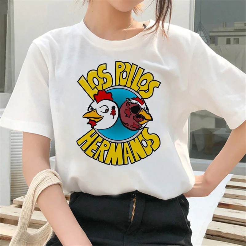 

Мужская одежда los pollos hermanos 2022, забавная Винтажная футболка с японским аниме y2k