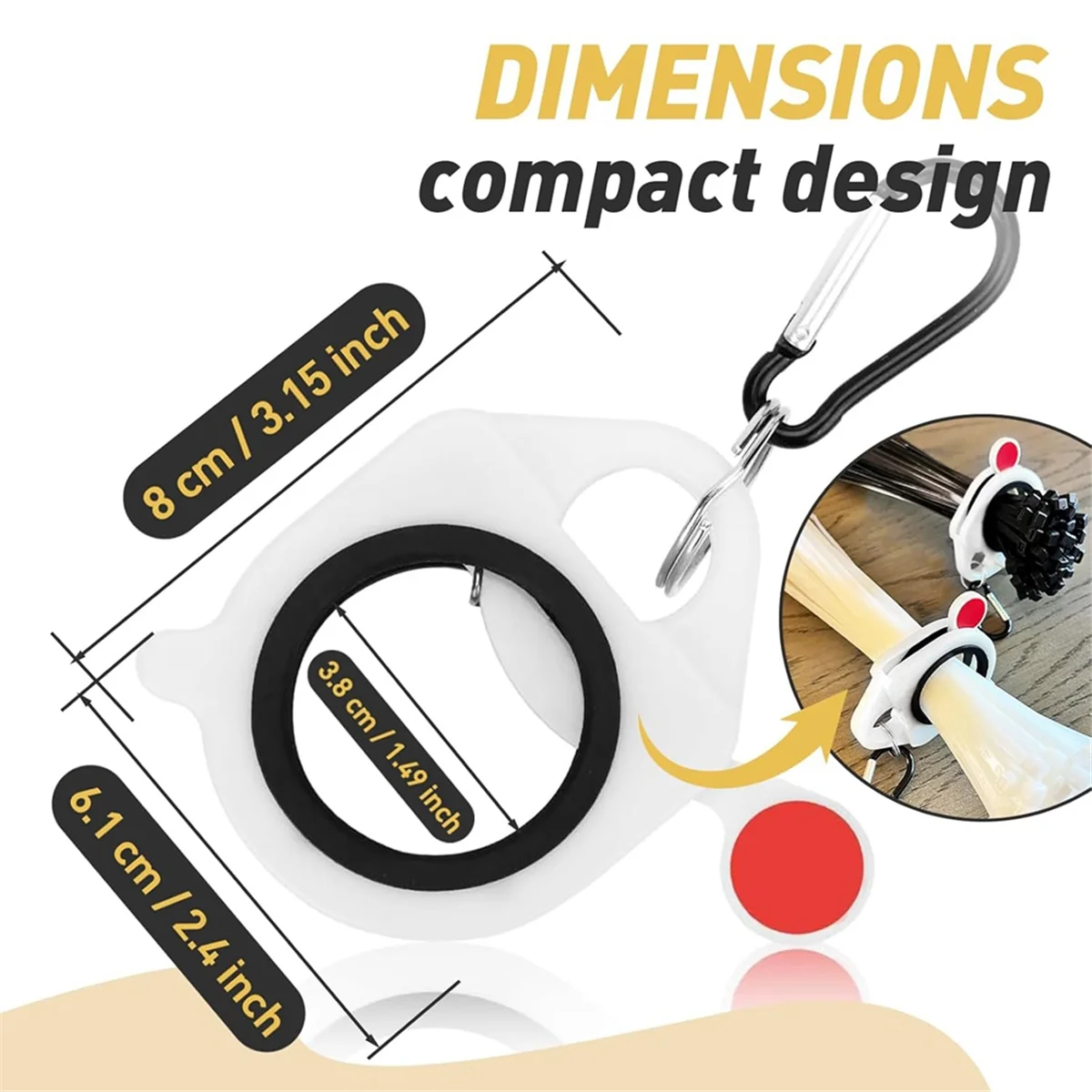 Органайзер для стяжек на молнии держатель кабельных светящийся в темноте