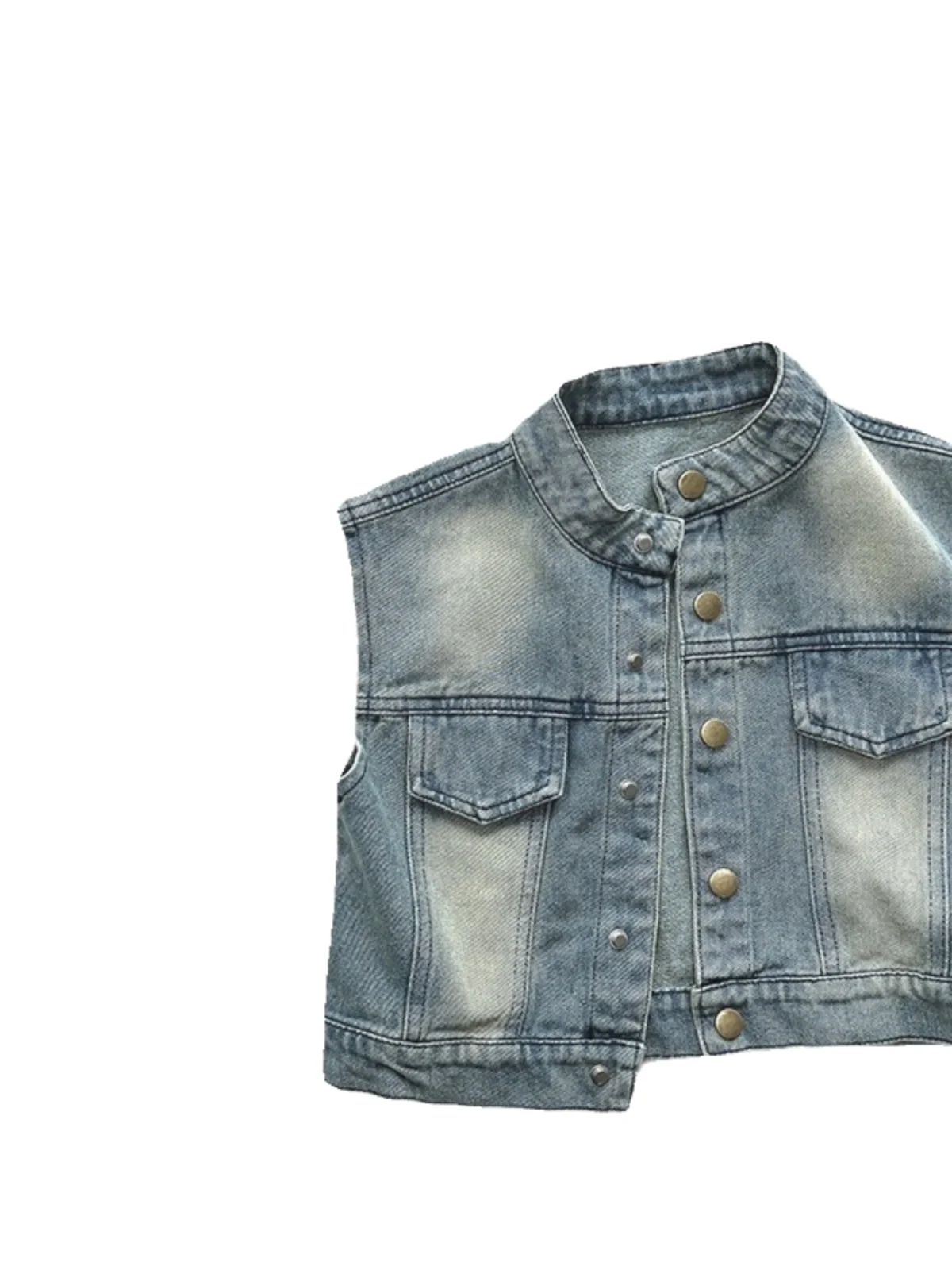 Корейская серия ретро джинсовый жилет 2024 весенняя одежда для детей. Детский