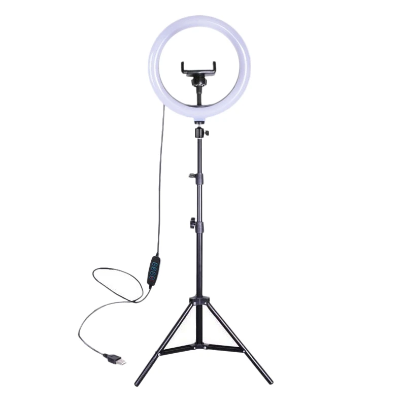 

10 Inch Ring Light with Tripod Holder Mobile Phone Holder Led Ring Light for Photography Makeup Selfie and Streaming
