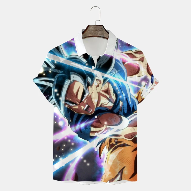 

Men's Shirts Summer Beach Shirts 2022 New Anime 3D Printing Shirts Dragon Ball Character Goku Pattern High Quality Casual Dry