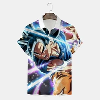 mens shirts summer beach shirts 2022 new anime 3d printing shirts dragon ball character goku pattern high quality casual dry