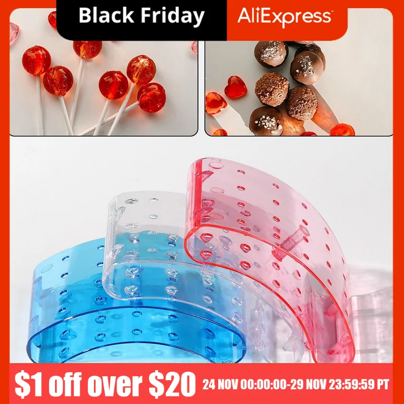 

Hot DIY Wedding Party Acrylic 20 Holes Candy Display Stand Practical Cake Lollipop Support Lollipop Holder For Kids Kitchen Tool