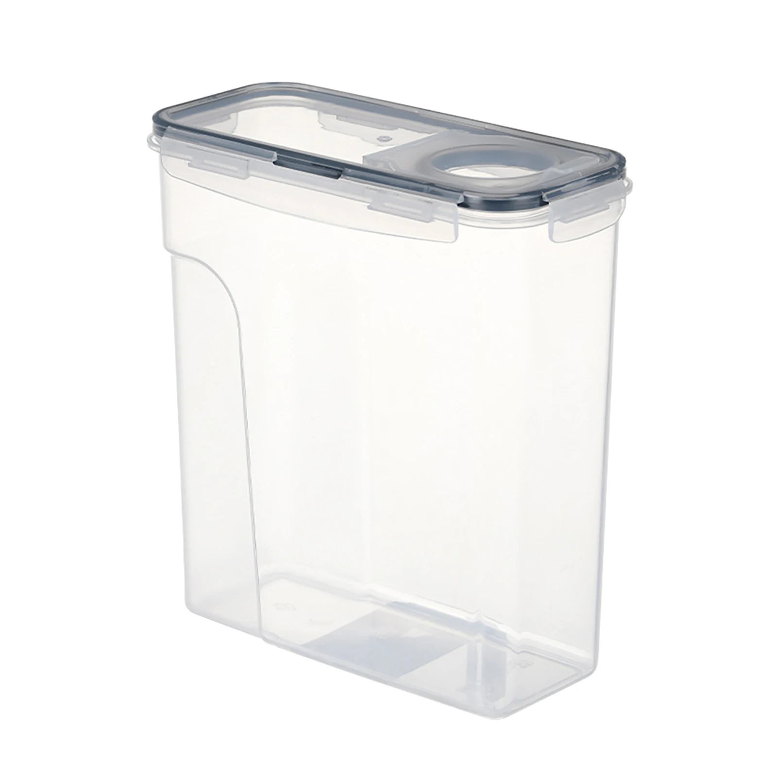 

4L Large Capacity Grain Portable Kitchen Organizer Transparent Food Storage Container Jars Cereal Cupboard Airtight With Lid