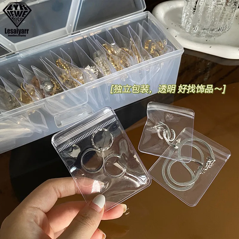 Портативный прозрачный шкатулка для ювелирных изделий пыленепроницаемый