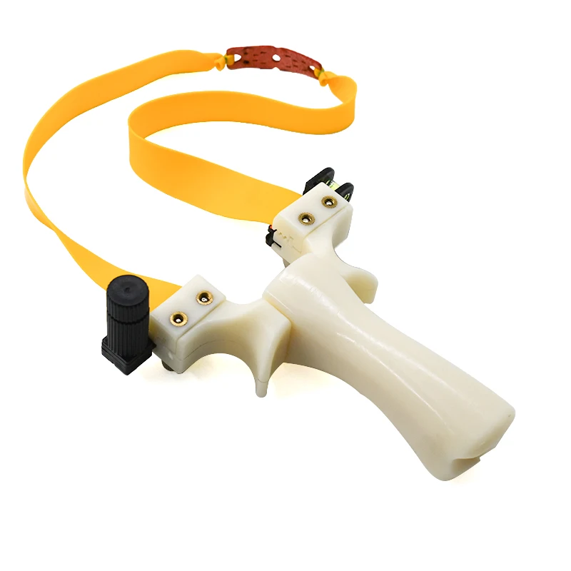 

2022 High Quality Outdoor Shooting ABS -Resin Slingshot White Shooting Catapult with Laser Aiming and Flat Strong Rubber Band