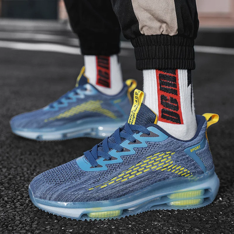 Новинка 2024 летняя мужская Тонкая обувь дышащие мужские брендовые кроссовки с