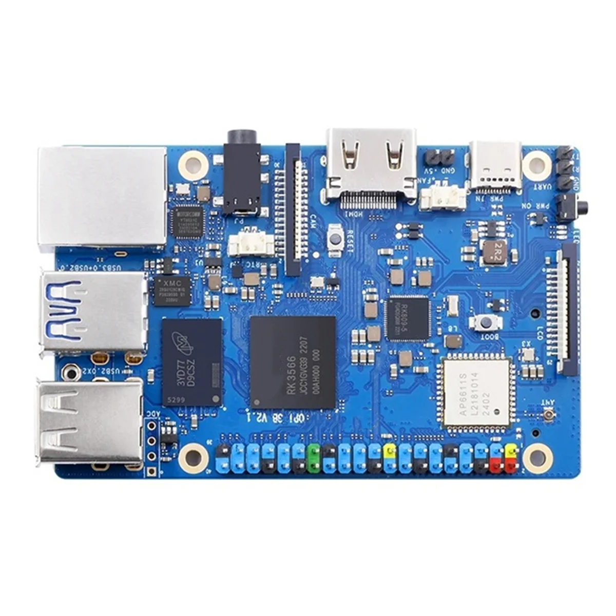 Оригинальный процессор Orange Pi 3B 2 Гб ОЗУ DDR4 Rockchip RK3566 WiFi + BLE Mini ПК