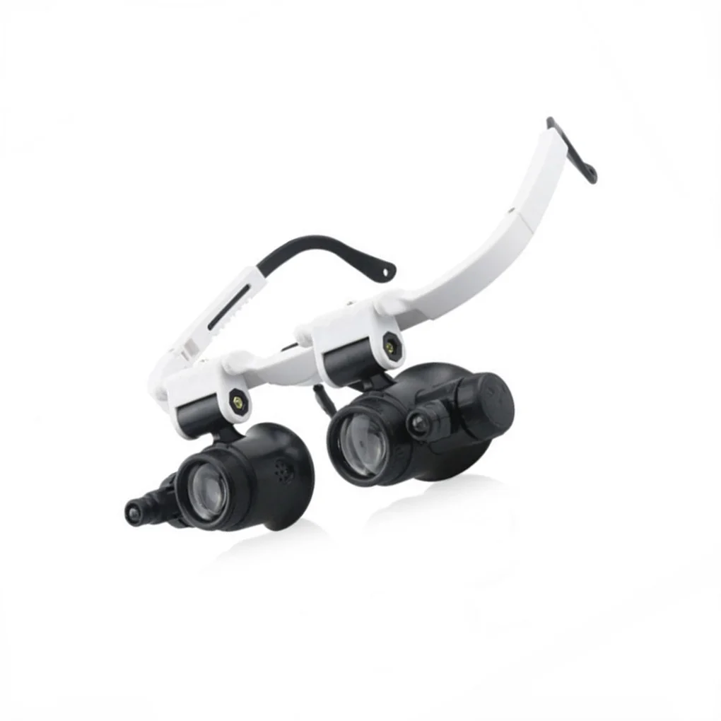 

8X 23X Magnifying Glasses with LED Light Head Mount Hands Free Magnifier Eyeglasses Watchmakers Loupe Close Work