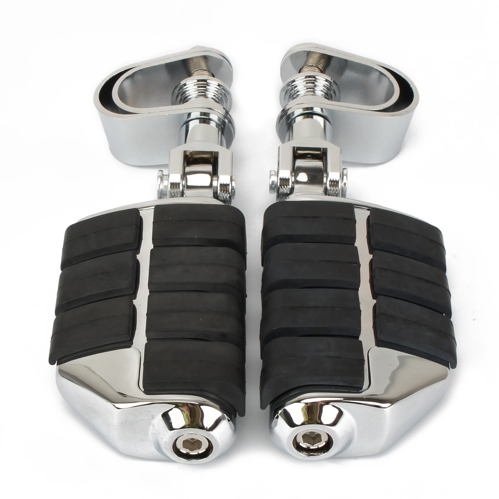 

Motorcycle Engine Guard Foot Pegs Mount Front Footrest for Honda GoldWing Cafe Racer 1 1/4" 32mm Highway Bar Anti Vibration