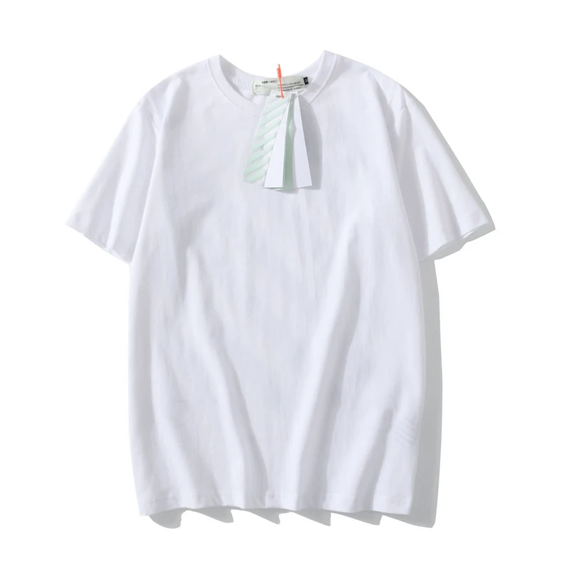 

Fashion Summer Women Cotton Short-sleeved T-shirt Women's Clothing Tops Trendy Brand OW Loose Couple Bottoming Tshirt Female