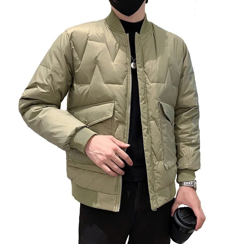 2022 Winter Light Thin Duck Down Jackets Men Korean Fashion Slim Casual Short Down Coats Warm Parkas Outdoor Windproof Jacket