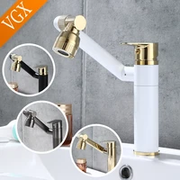 vgx multifunctional swivel bathroom faucets basin mixer kitchen sink faucet gourmet washbasin tapware hot cold water tap brass