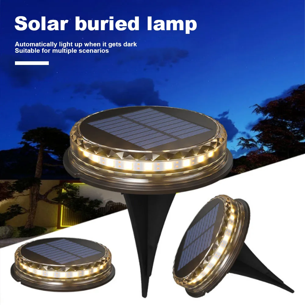 

1/2/4 PCs Solar Garden Lights LED Solar Ground Light Waterproof Lamp Underground Sensing Landscape Lamp for Lawn Pathway