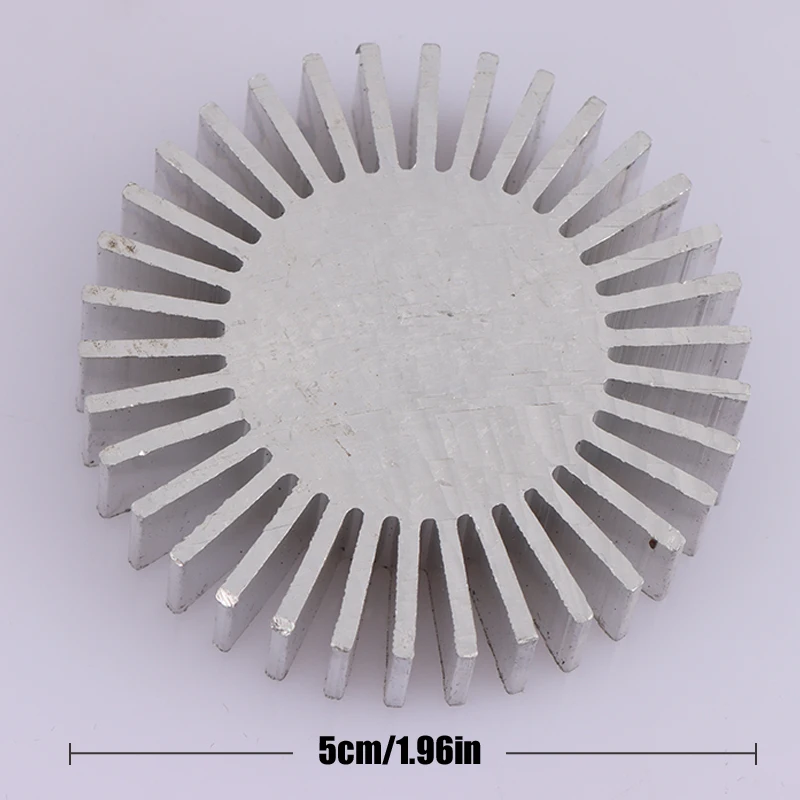 

New 1PCS 5cm COB Radiator Diameter 50mm 3~7W High Power Led Heatsink Sunflower Solid Radiator Round Alloy Aluminum