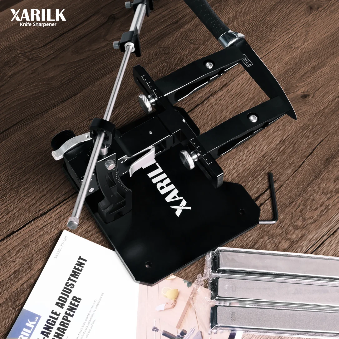 Система для заточки ножей XARILK Gen3, портативный алюминиевый набор для заточки ножей с 3 алмазными абразивными пластинами (art.: 3920daca041dc) - 3920daca041dc