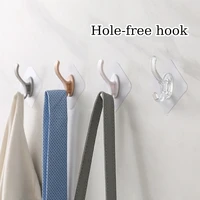 1pc wall mounted household transparent seamless sticky hook waterproof kitchen bathroom strong sticky wall hook hanger