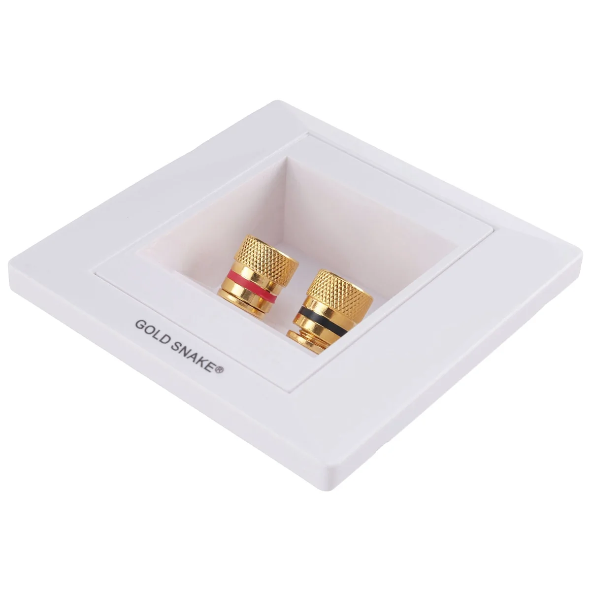 SODIAL(R) Порт подключения настенной розетке с 2-разъемным динамиком белый