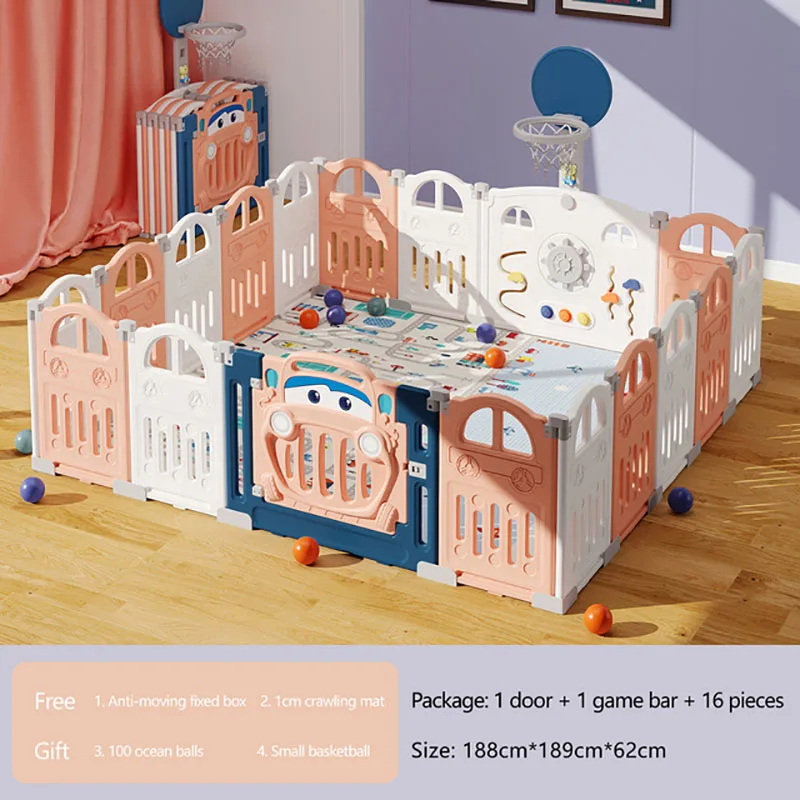 

Детский защитный барьер манеж детская игровая комната малыш нескользящий защитный забор Детская домашняя игровая площадка с Баскетбольны...