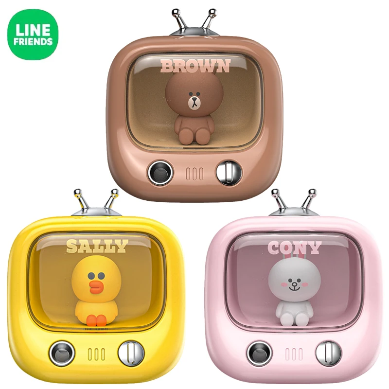 

Line Friends Anime Kawaii Brown Cony Sally Home Night Light Cartoon Cute Girl Heart Office USB Small TV Air Humidifier Kids Gift