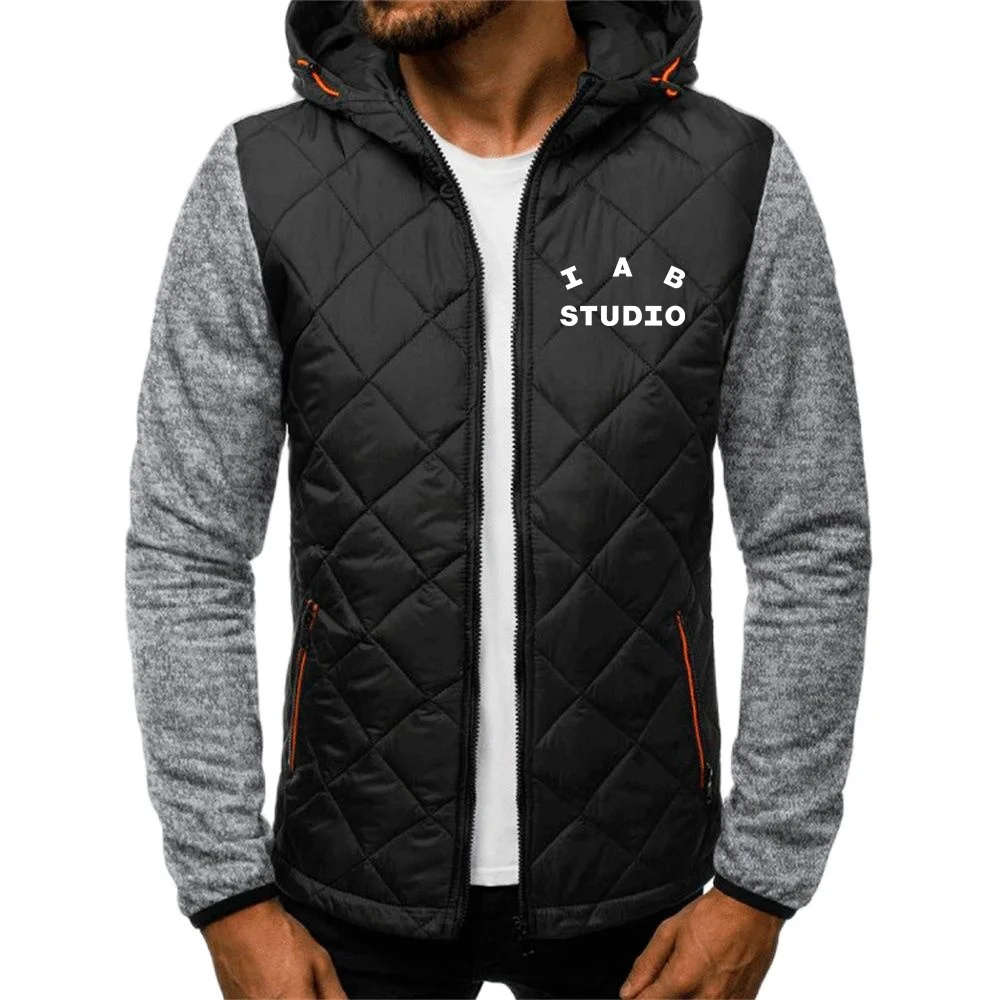 

2023 New Autumn Fashion Hoody Letter IAB Studio Printed Plus Fleece Splicing Jacket Coat Zip Cardigan Men Hoodies Sweatshirts
