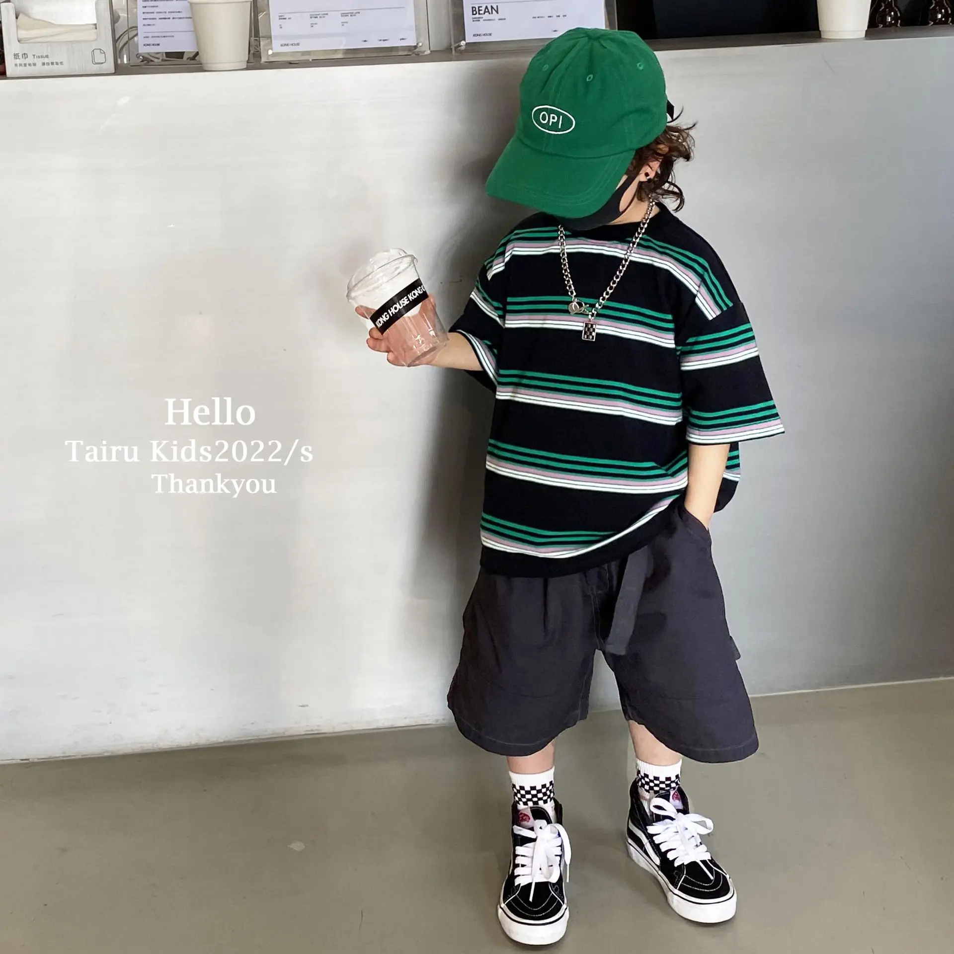 

Summer Children Fashion Strip Short Sleeve T-shirt Baby Korean Style Casual Tops Kids Boys T-shirts Cotton Sweatshirt 2-8 Years