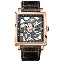 agelocer skeleton mechanical watch fashion sapphire transparent luminous hands hours display hollow design men wrist watches