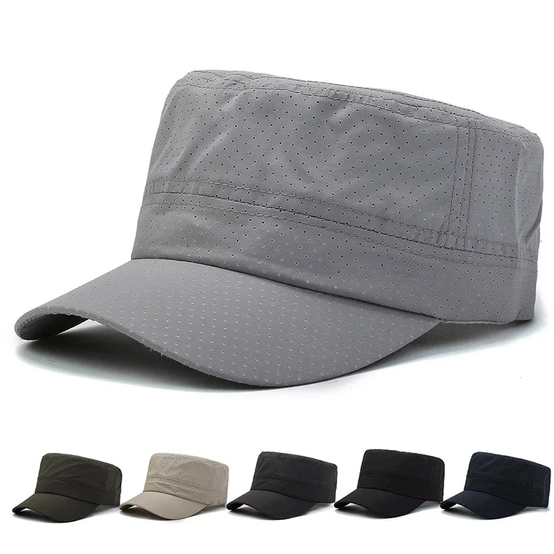 

Бейсболка Мужская сетчатая, простая Кепка От Солнца, однотонная регулируемая, из дышащей ткани, для улицы, весна-лето