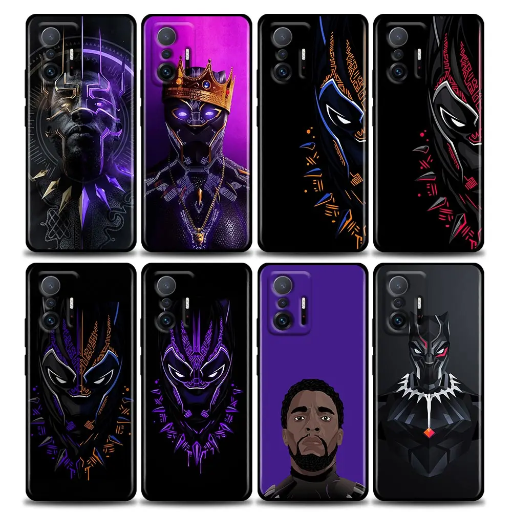 

Marvel panther 2 Comics Phone Case For Xiaomi 12 12X 11T X4 NFC M3 F3 GT M4 Pro Lite NE Poco M3 M4 X4 Redmi 5G Black Cover Funda