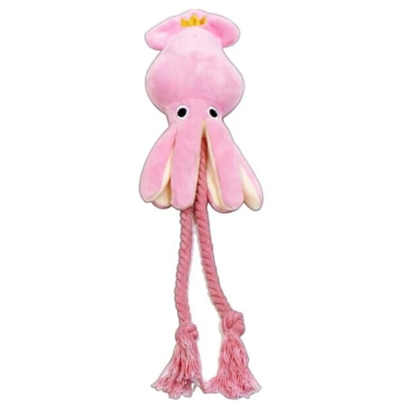 

Bite Resistant Dog Toy Plush Teething Toy Octopus Boredom Puppy Chewing Rope Toy