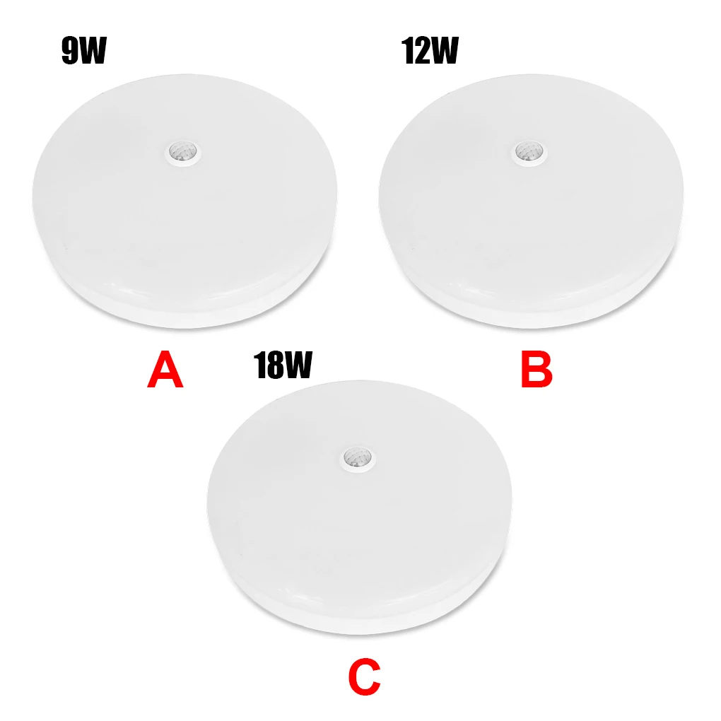 

LED Ceiling Lights Infrared IP52 Waterproof Lamps Anti-fog Plastic Universal Lighting Downlight Spotlight Hallway