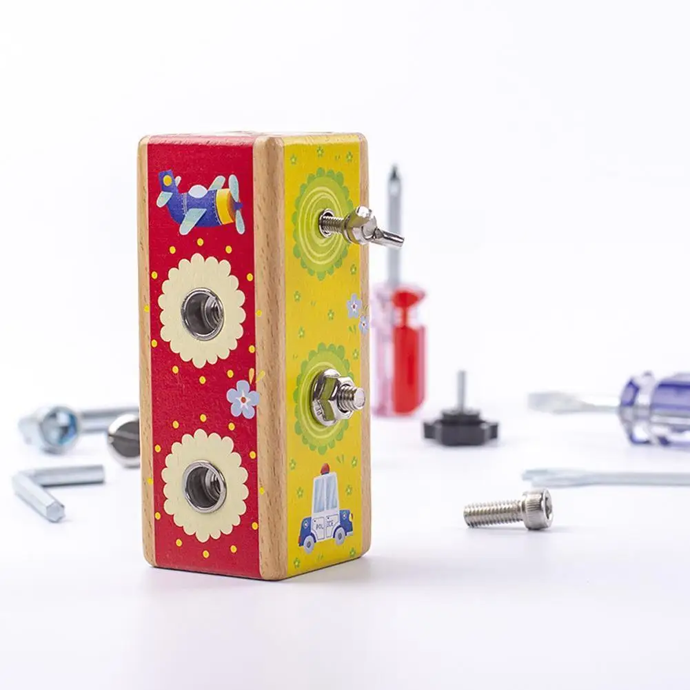 

Montessori Screw The Screw Parent-child Interactive Toy Simulation Engineer Wooden Screw Toys For Kid's Hand-eye Coordinati K6x2