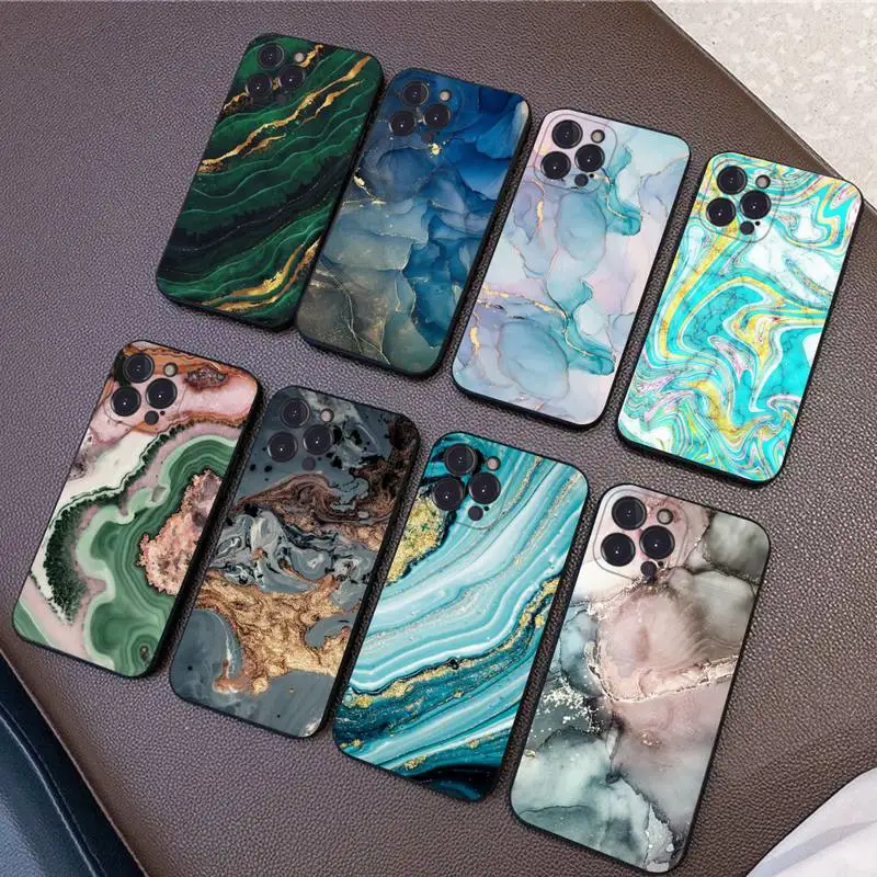 

Marble Phone Case Silicone Soft for iphone 14 13 12 11 Pro Mini XS MAX 8 7 6 Plus X XS XR Cover