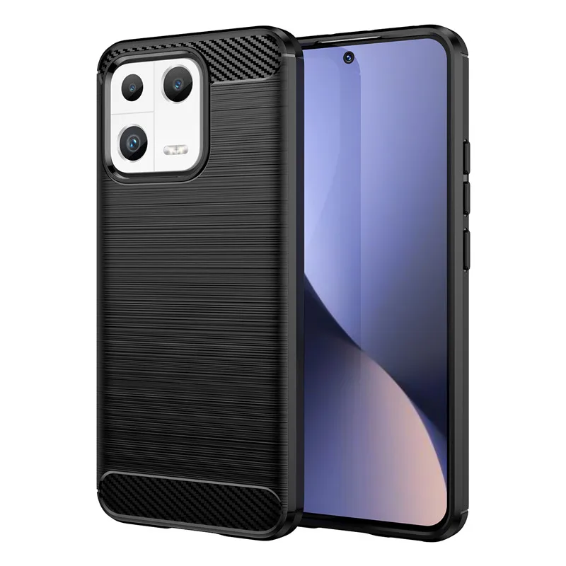 For Xiaomi 13 Case For Xiaomi 13 Cover Carbon Fiber Shockproof Silicone Protective Bumper For Xiaomi 13 Pro Fundas