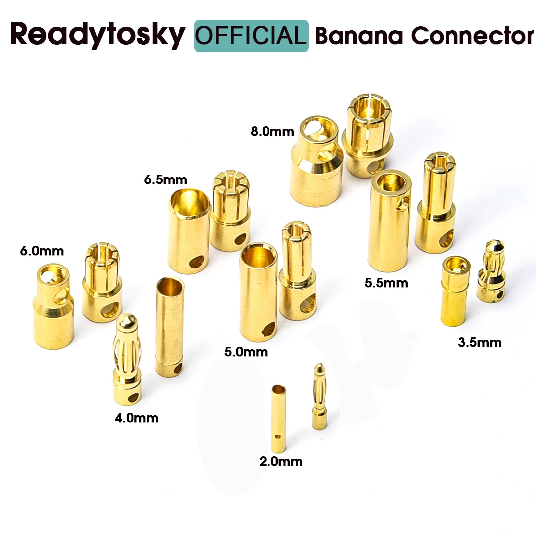 10 пар, 6 мм, 6,5 мм, 8 мм, Позолоченный разъем типа банан с золотым покрытием, штепсельная вилка высокого тока для ESC Lipo RC аккумуляторных вилок 10 пар, 6 мм, 6,5 мм, 8 мм, Позолоченный разъем типа банан с золотым покрытием, штепсельная вилка высокого тока для ESC Lipo RC аккумуляторных вилок