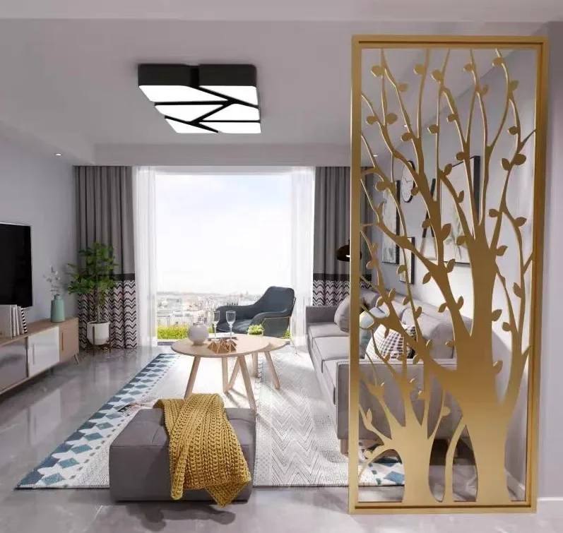 SUS 304 201 Легкая роскошная перегородка из золотой нержавеющей стали перегородки