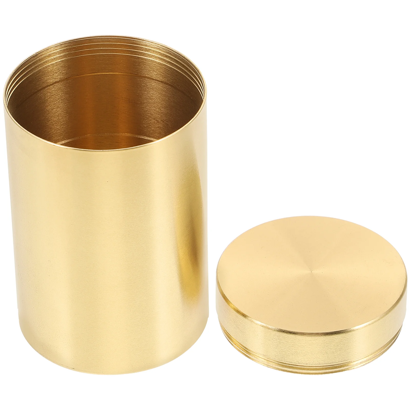 

Brass Tea Cereal Can Canister Sealed Dust-proof Jar Waterproof Bottle Storage Case Food Containers Glass jars with lids