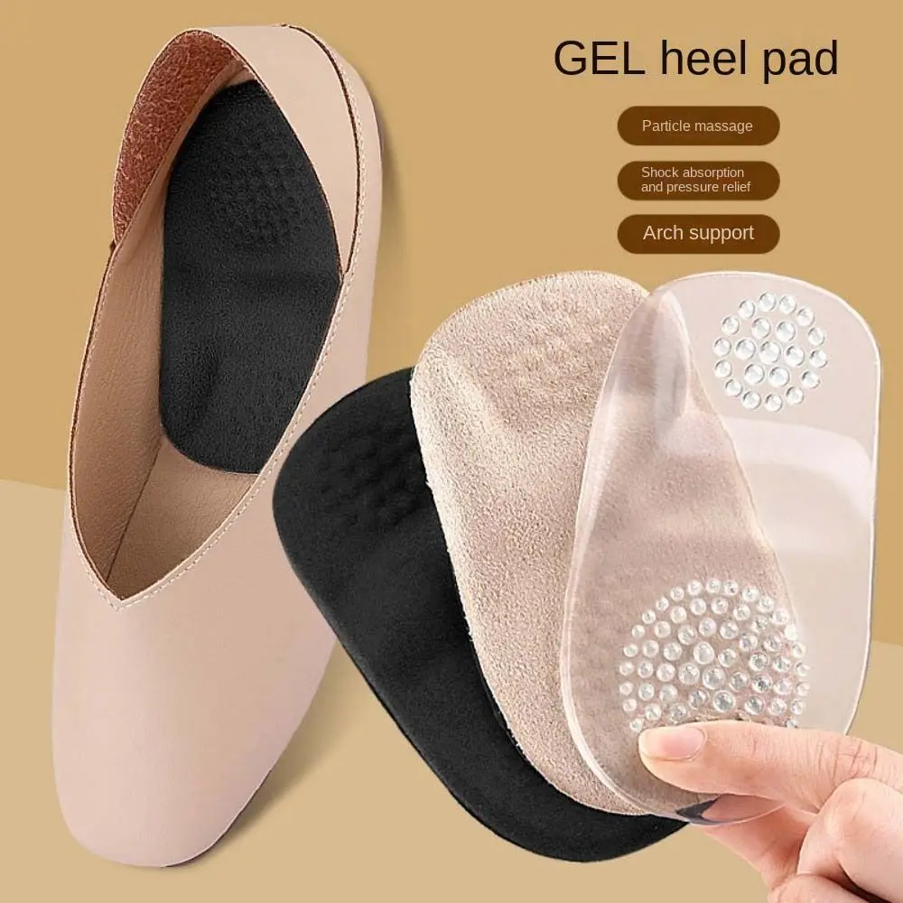 

Soft Heel Cushion Comfortable Self Adhesive Anti Slip Shock Absorption Half Size Insole Anti-Wear Protection Foot Sticker Care